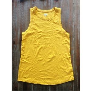 Old Navy Mustard/Marigold Slim Fit High Neck Tank